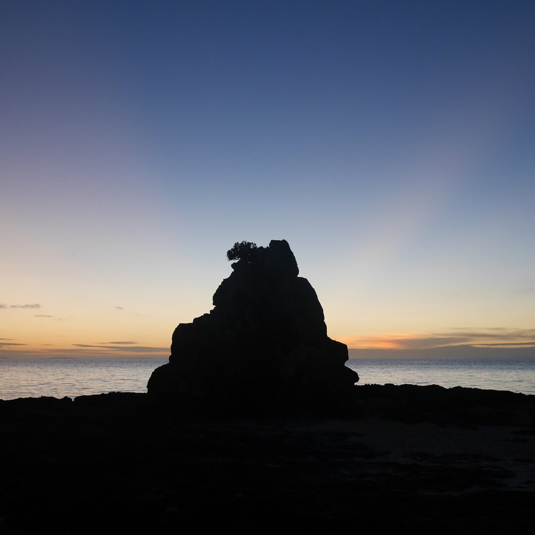 sunset and silhouette, Fiji