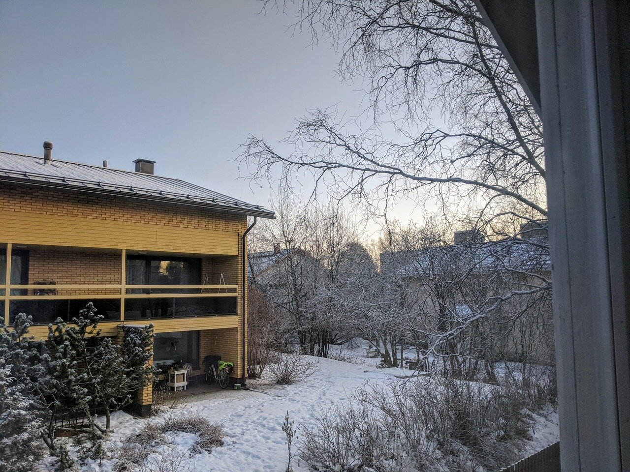 snow and apartments, Rovaniemi, Finland