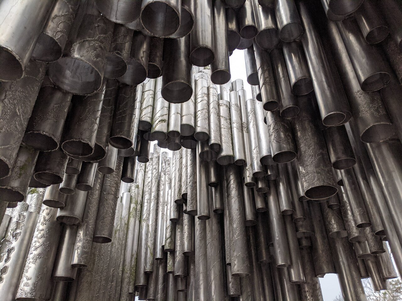 detail of Sibelius Monument, Töölö, Helsinki, Finland