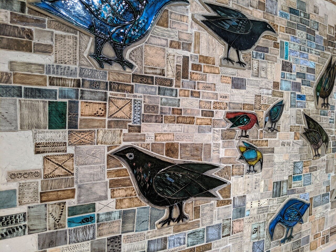 bird tiles, Design Museum, Helsinki, Finland