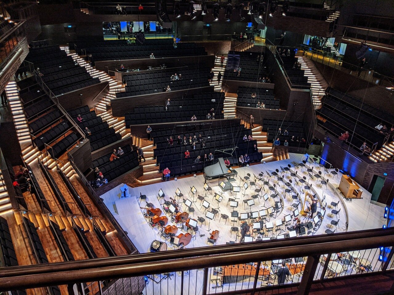 looking down, Helsinki Music Center, Helsinki, Finland