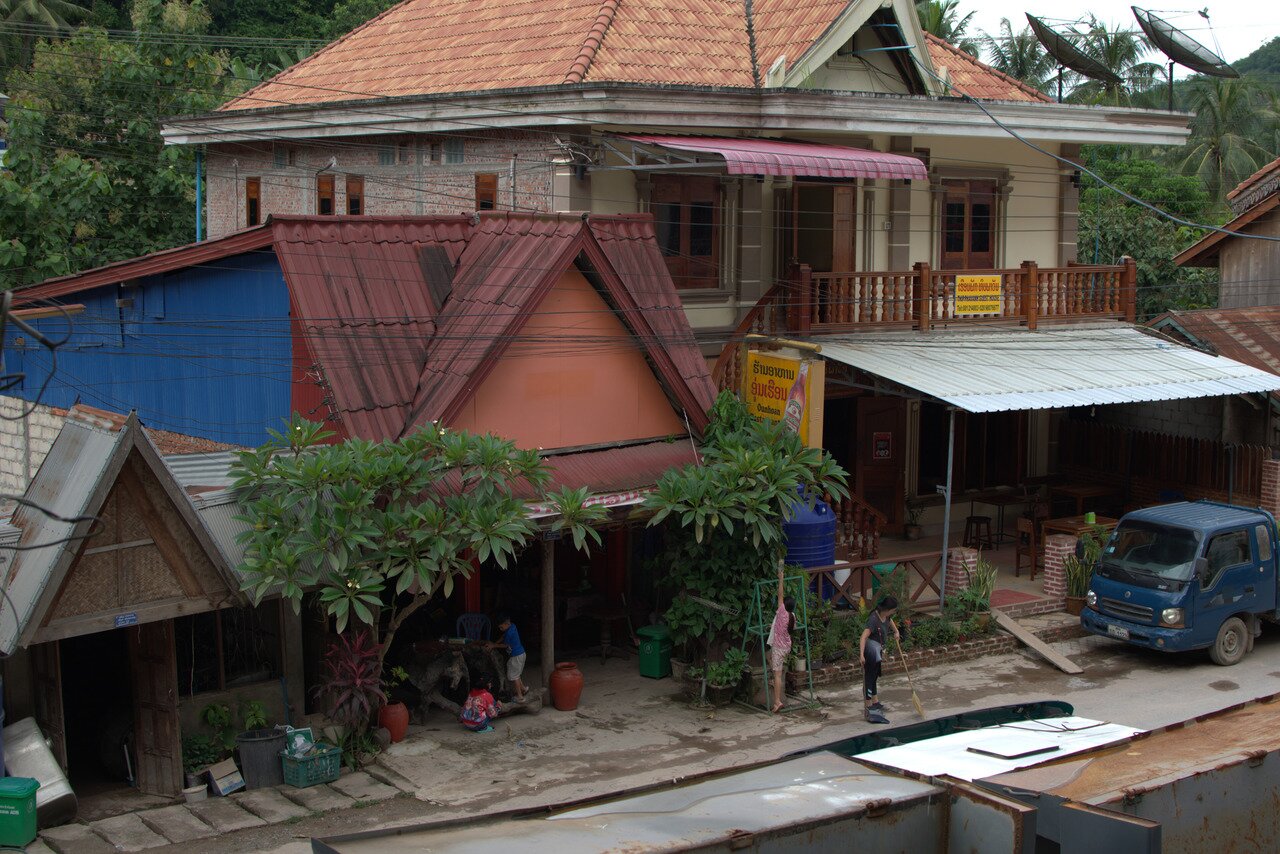 street scene, Pak Beng, Laos