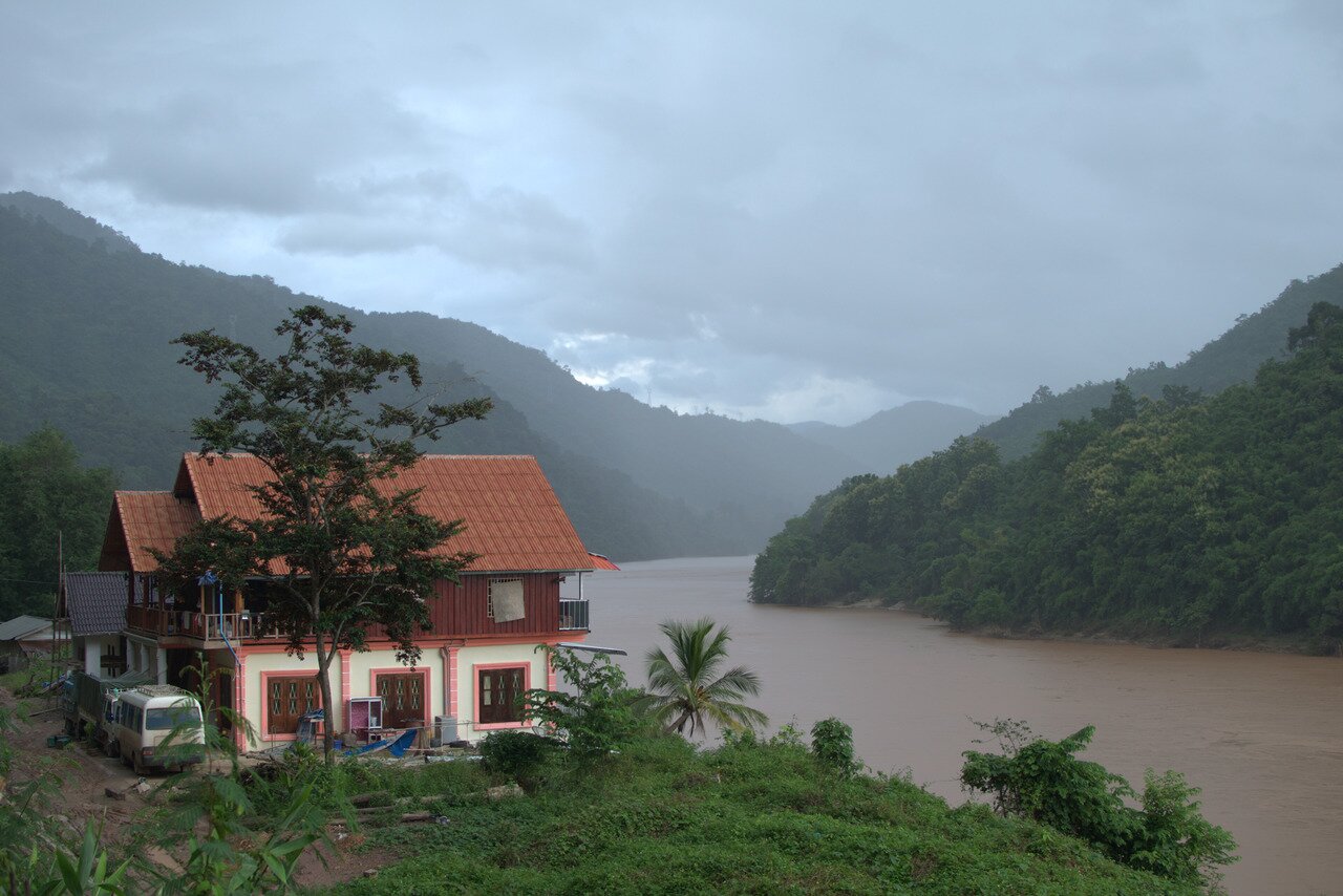house on the river, Pak Beng, Laos
