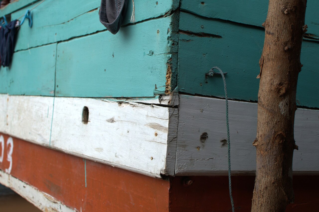 boat corner, Pak Beng, Laos