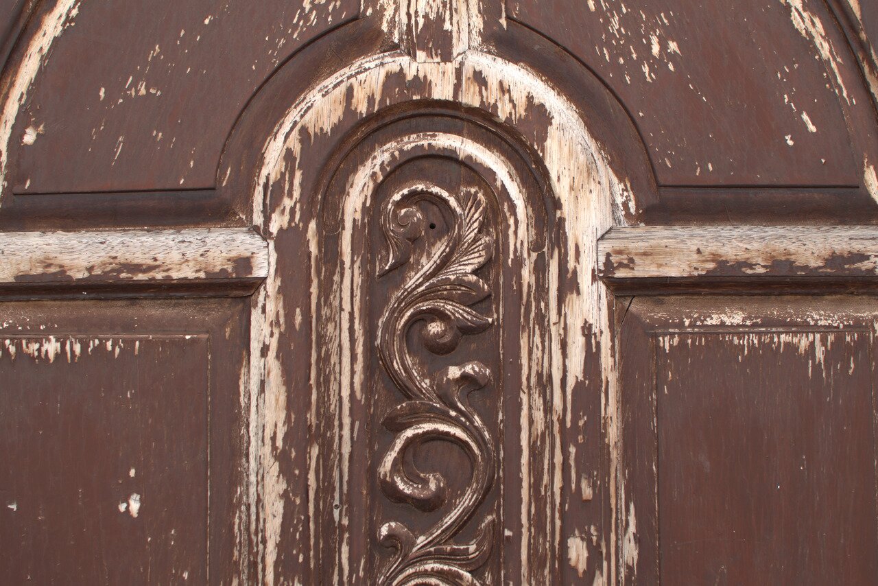 brown door, Luang Prabang, Laos