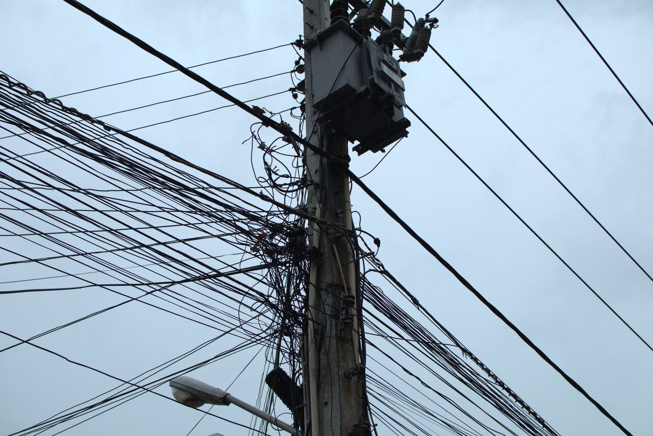 power lines, Luang Prabang, Laos