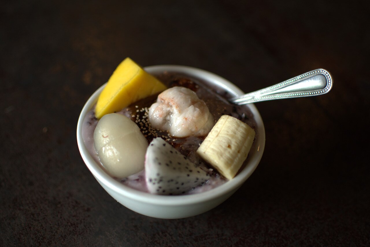 fresh fruit and coconut milk, Luang Prabang, Laos