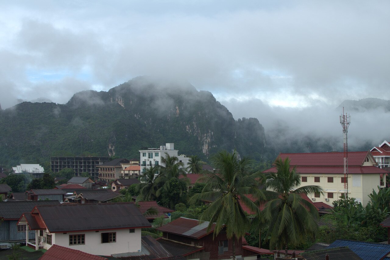 cloudy day, Vang Vieng, Laos