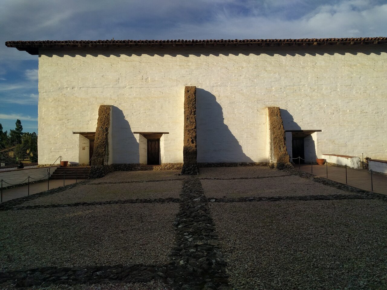 white wall, Mission San José, Fremont, California
