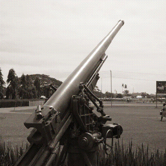 WWII artillery, HIR, Honiara, Solomon Islands