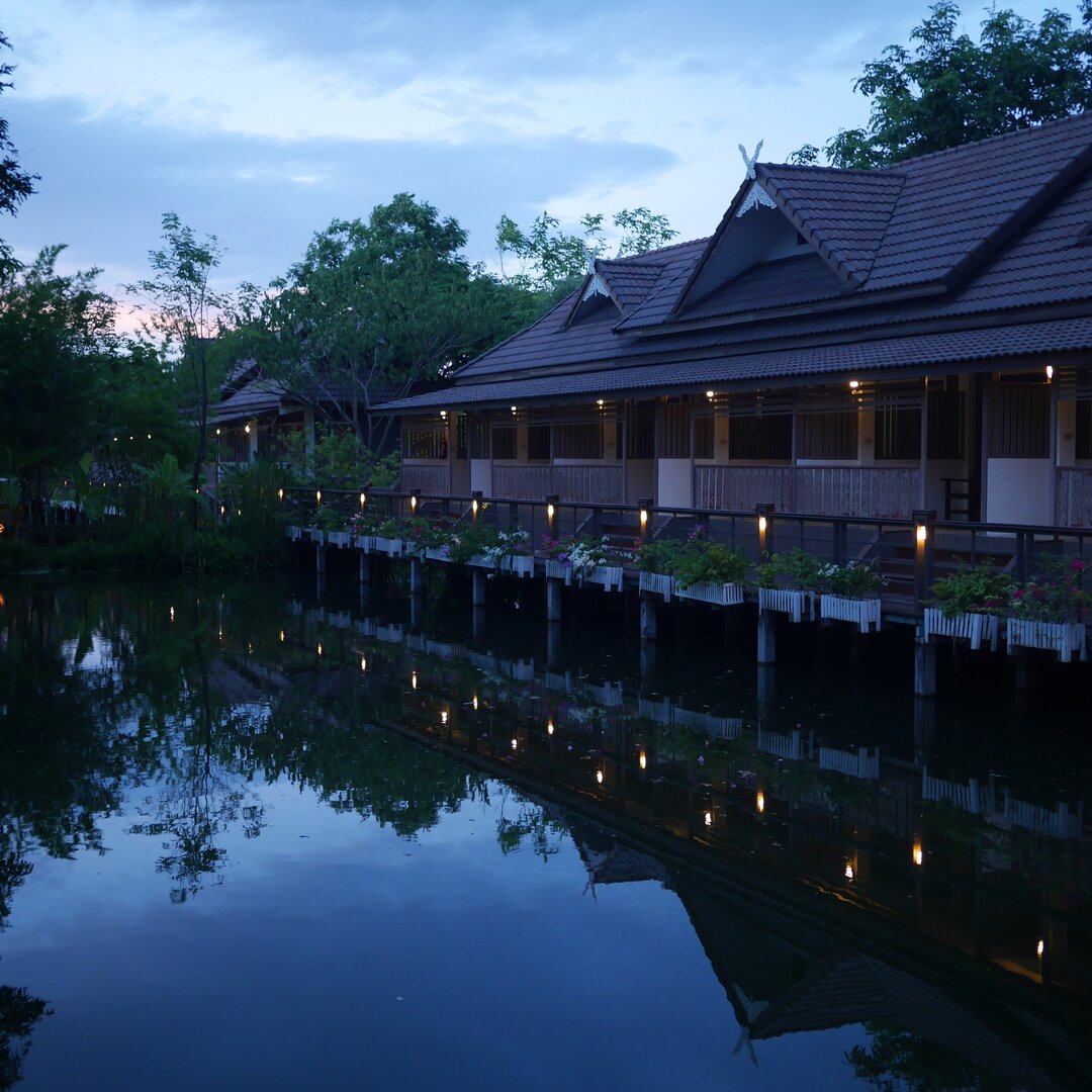 dark reflections, Sukhothai, Thailand