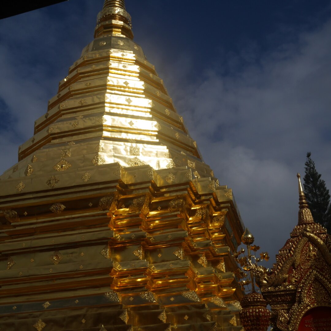 gold and clouds, Doi Suthep, Thailand