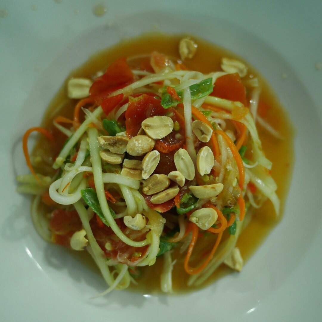 freshly made som tam, Chiang Mai, Thailand