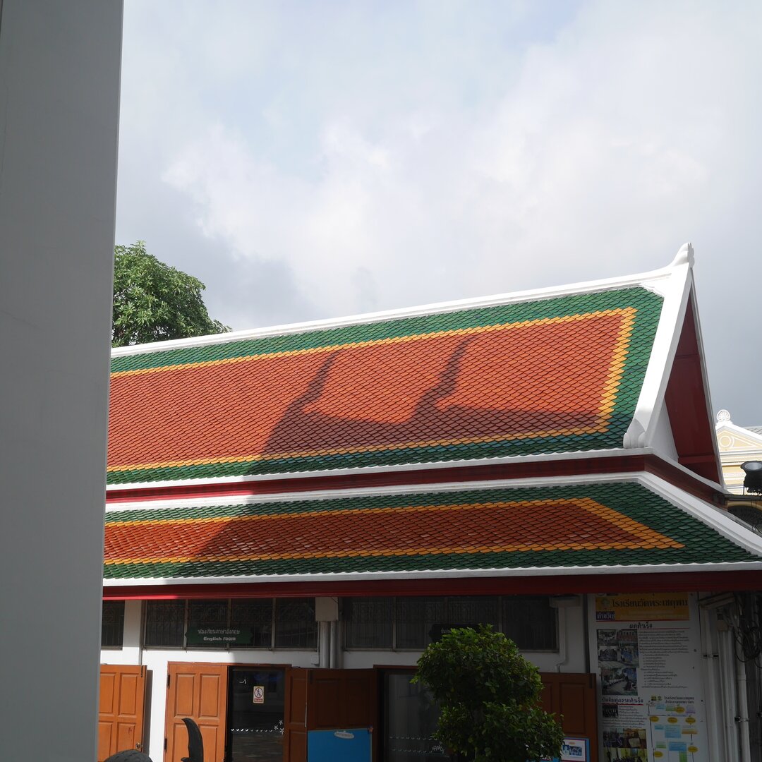 shadows on a roof, Wat Pho, Bangkok, Thailand