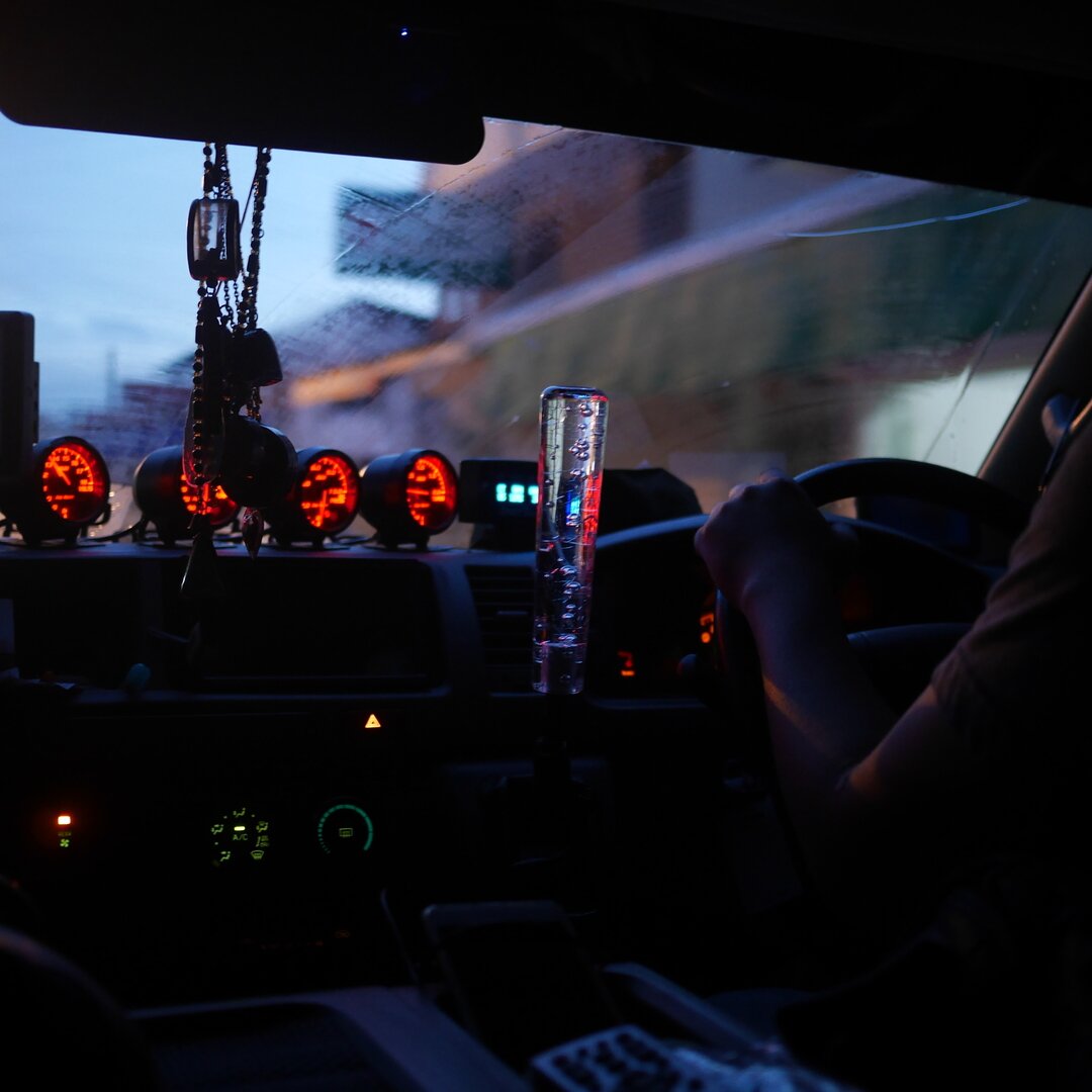 early morning taxi, Luangsuan, Thailand