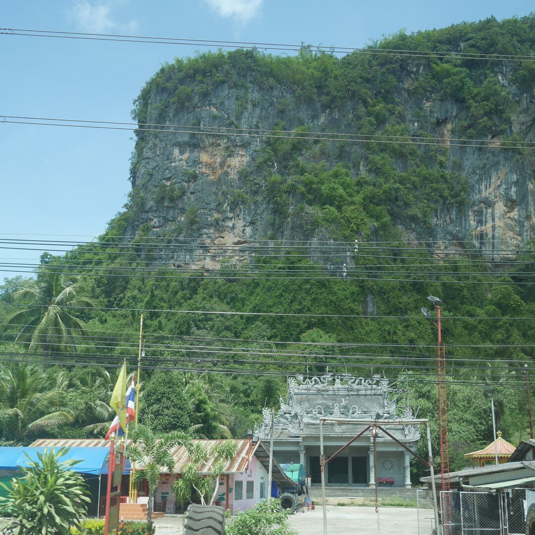 temple and cliff, Chumphon, Thailand