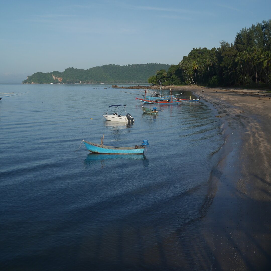 morning boats, Chumphon, Thailand