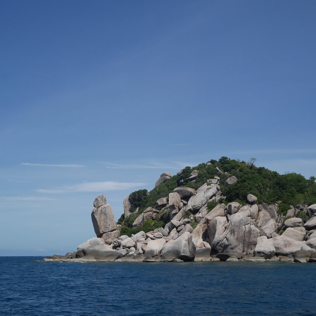 rocky island, waters around Ko Tao, Thailand