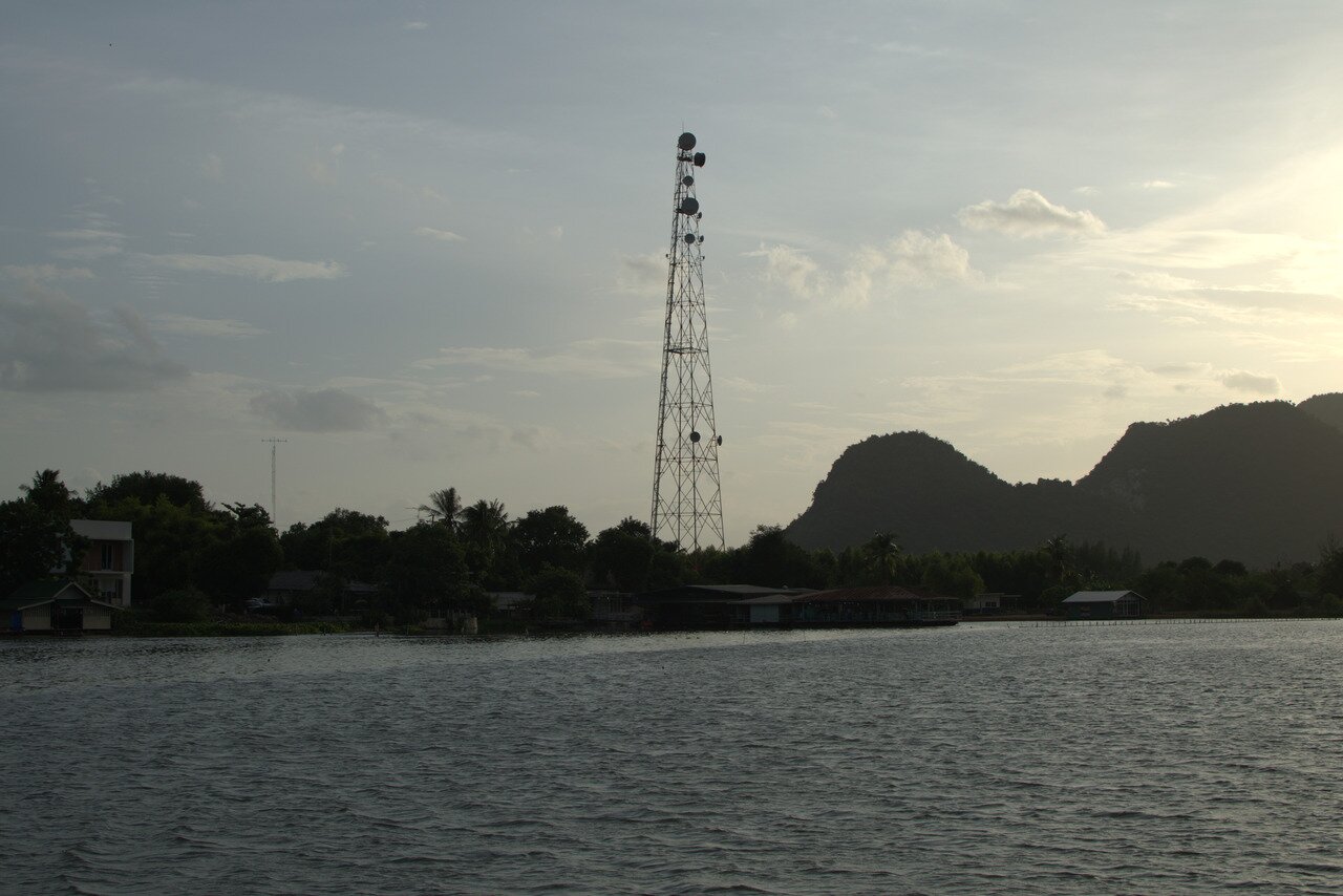 microwave tower, Mae Klong, Kanchanaburi, Thailand