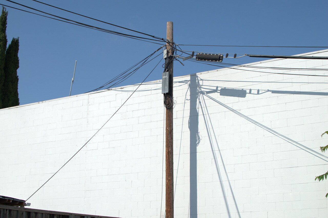 power pole and shadows, San José, California