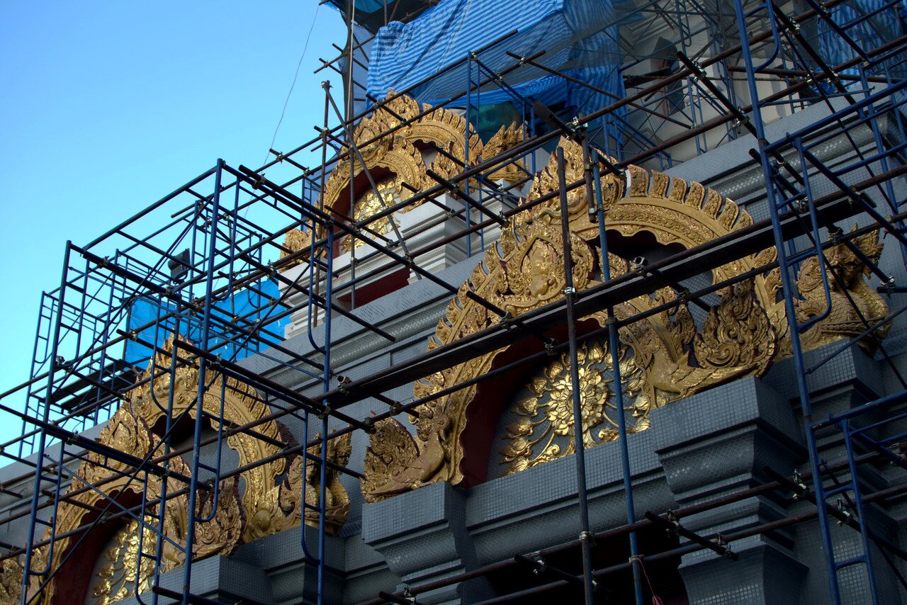 temple under construction, Mae Salong, Thailand