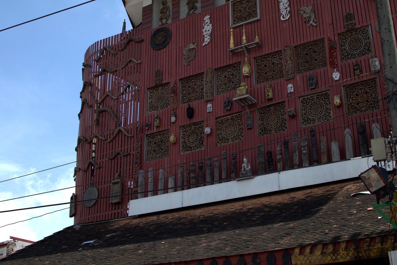 decorated facade, Mae Sai, Thailand