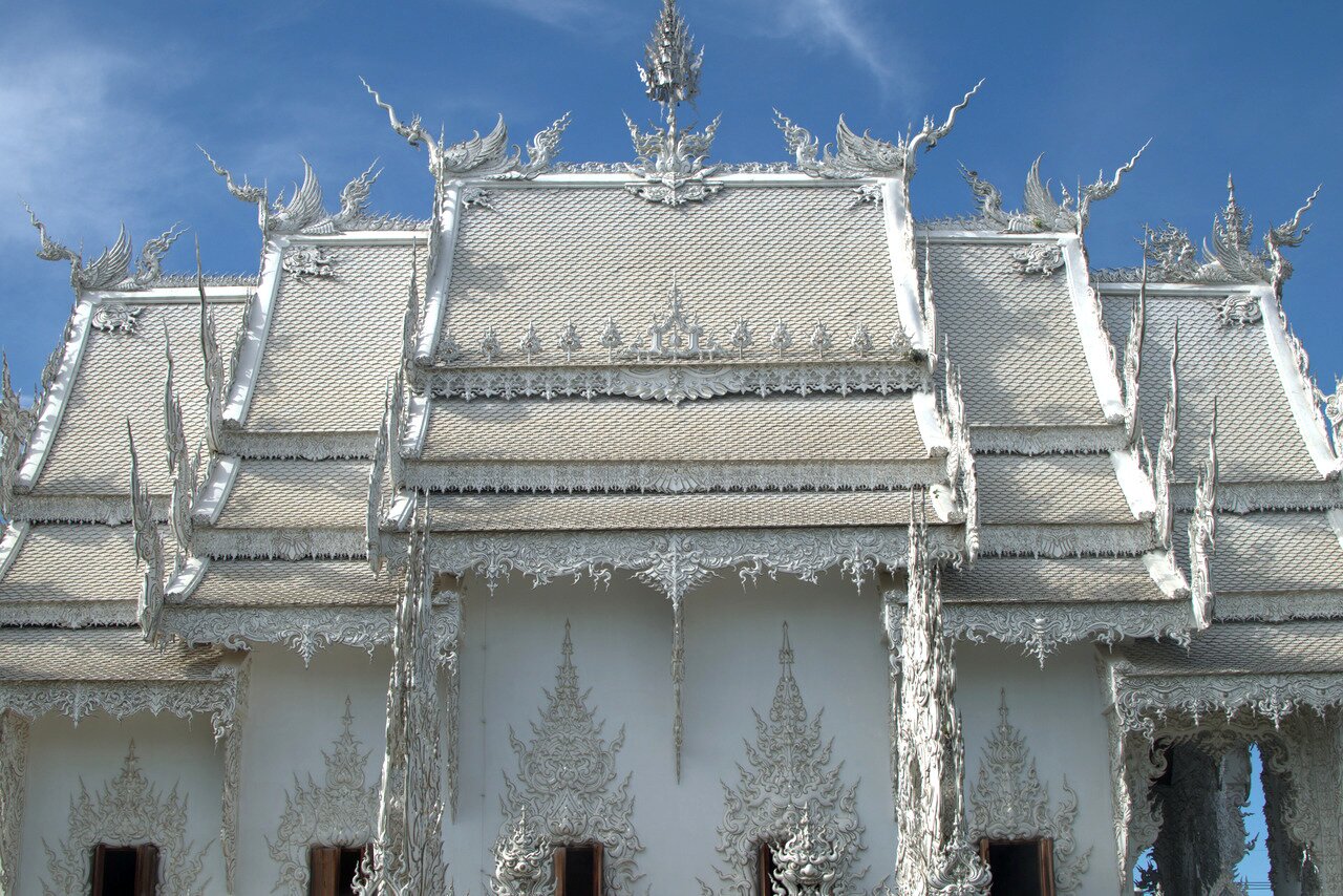 temple side, Wat Rong Khun, Chiang Rai, Thailand
