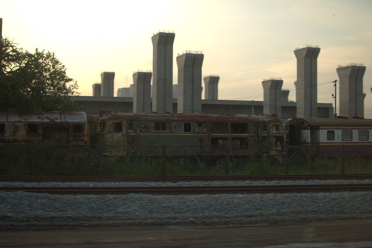 abandoned rolling stock, Bangkok, Thailand