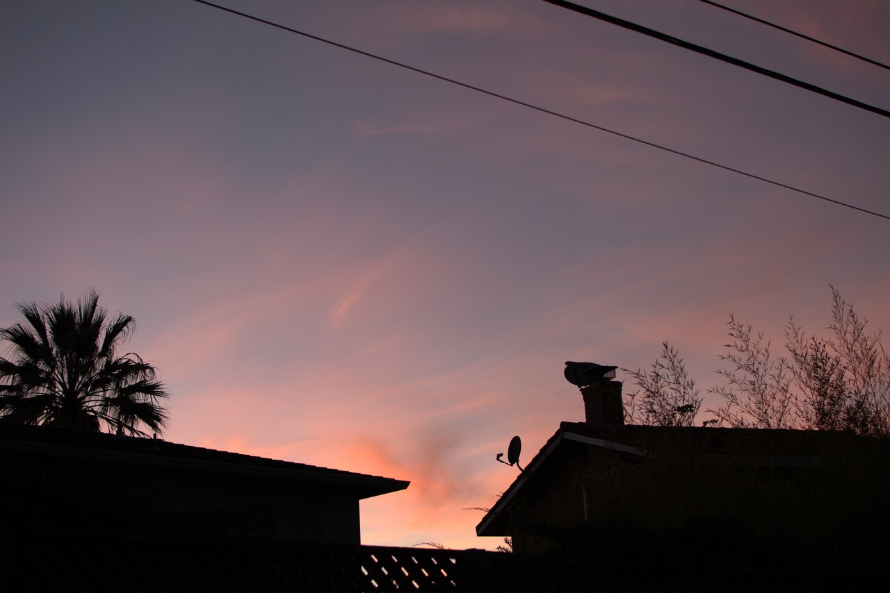 pink sunset, San José, California