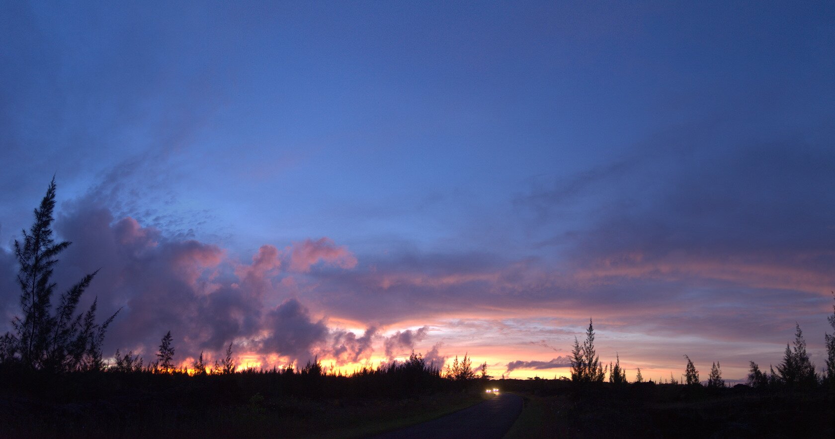sunset panorama, Hawai‘i, Hawai‘i