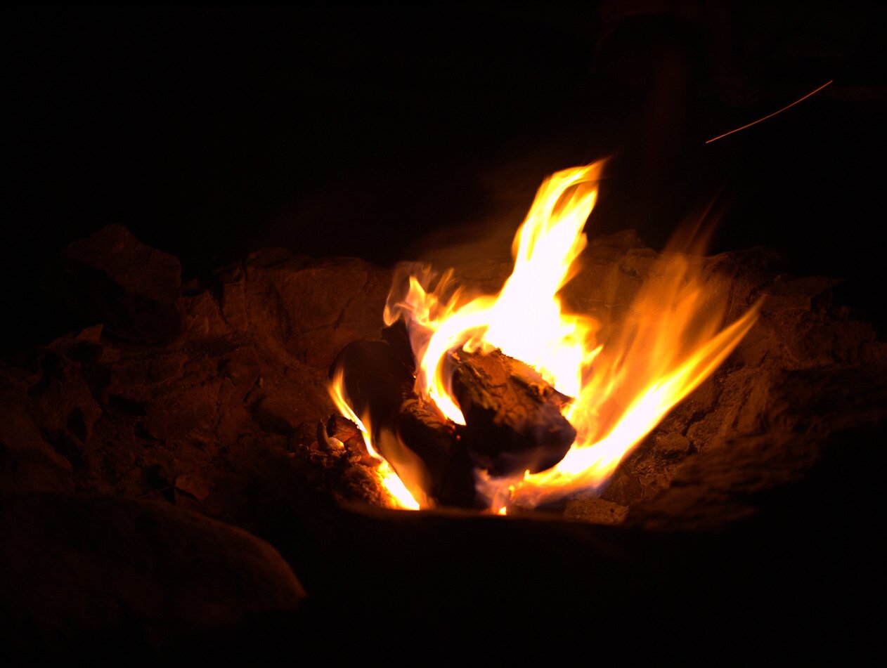 campfire, Yosemite, California