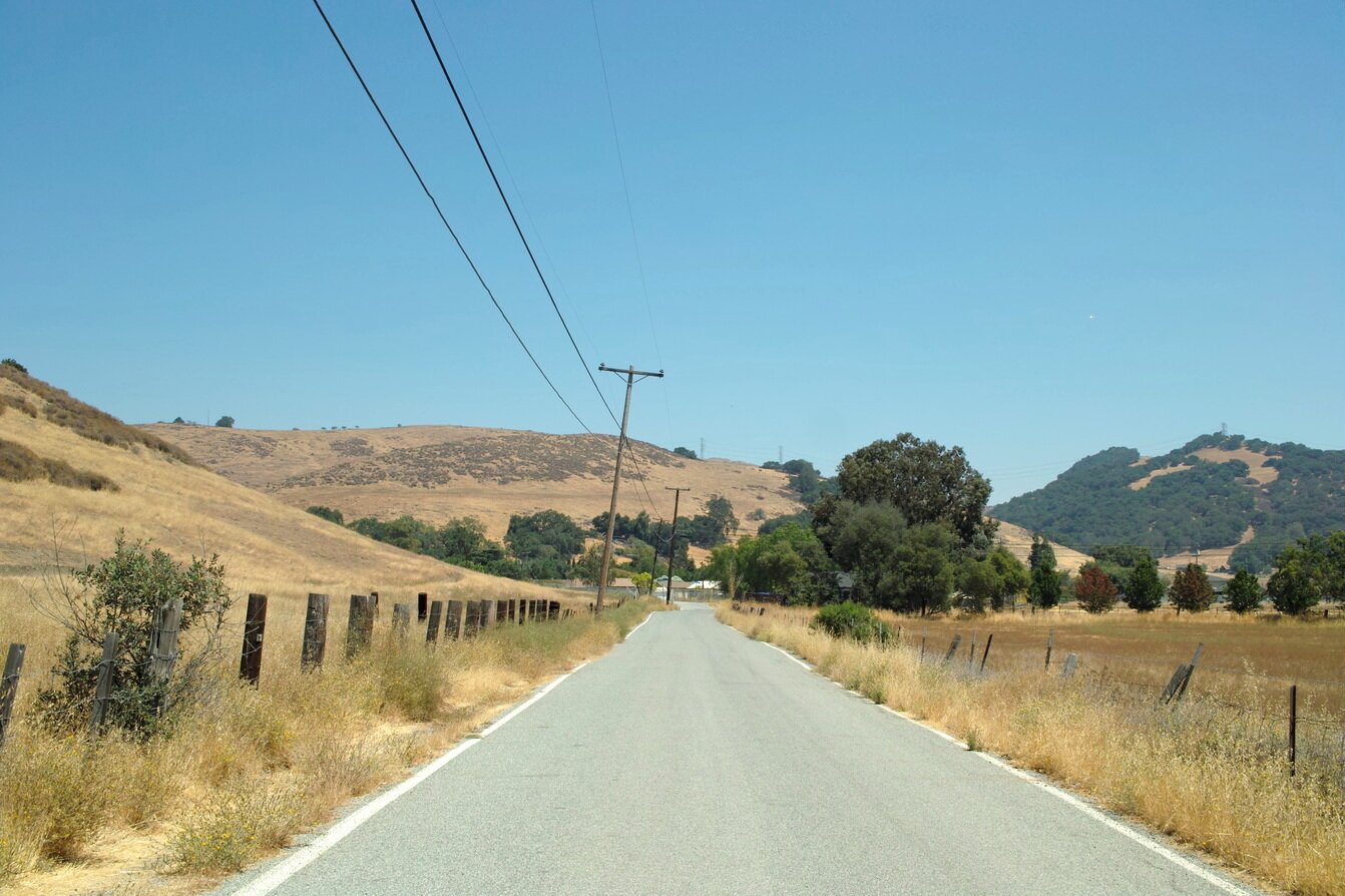rural road, San José, California