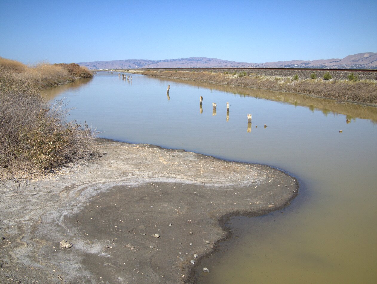 waterway and tracks, Alviso, California