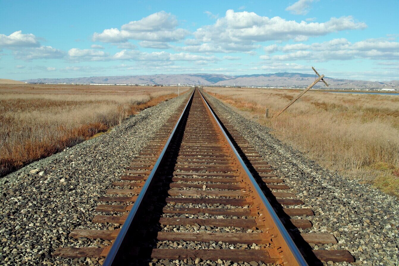 train tracks, Alviso, California