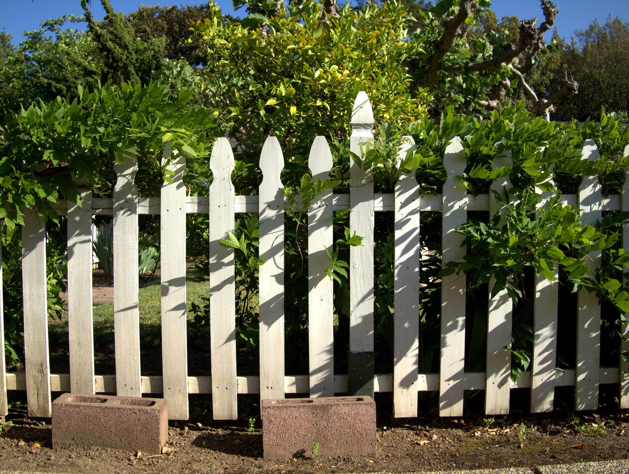 white picket fence, San José, California
