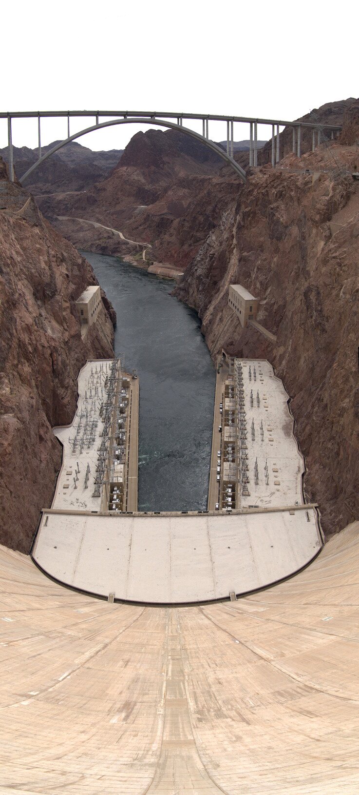 Hoover Dam outlet panorama, Nevada