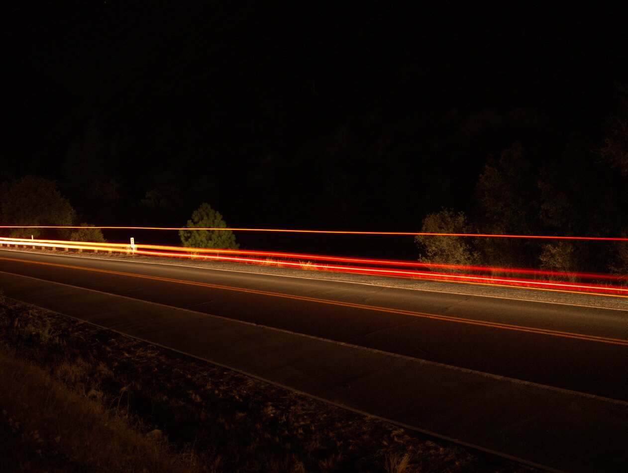 tail lights, Yosemite, California