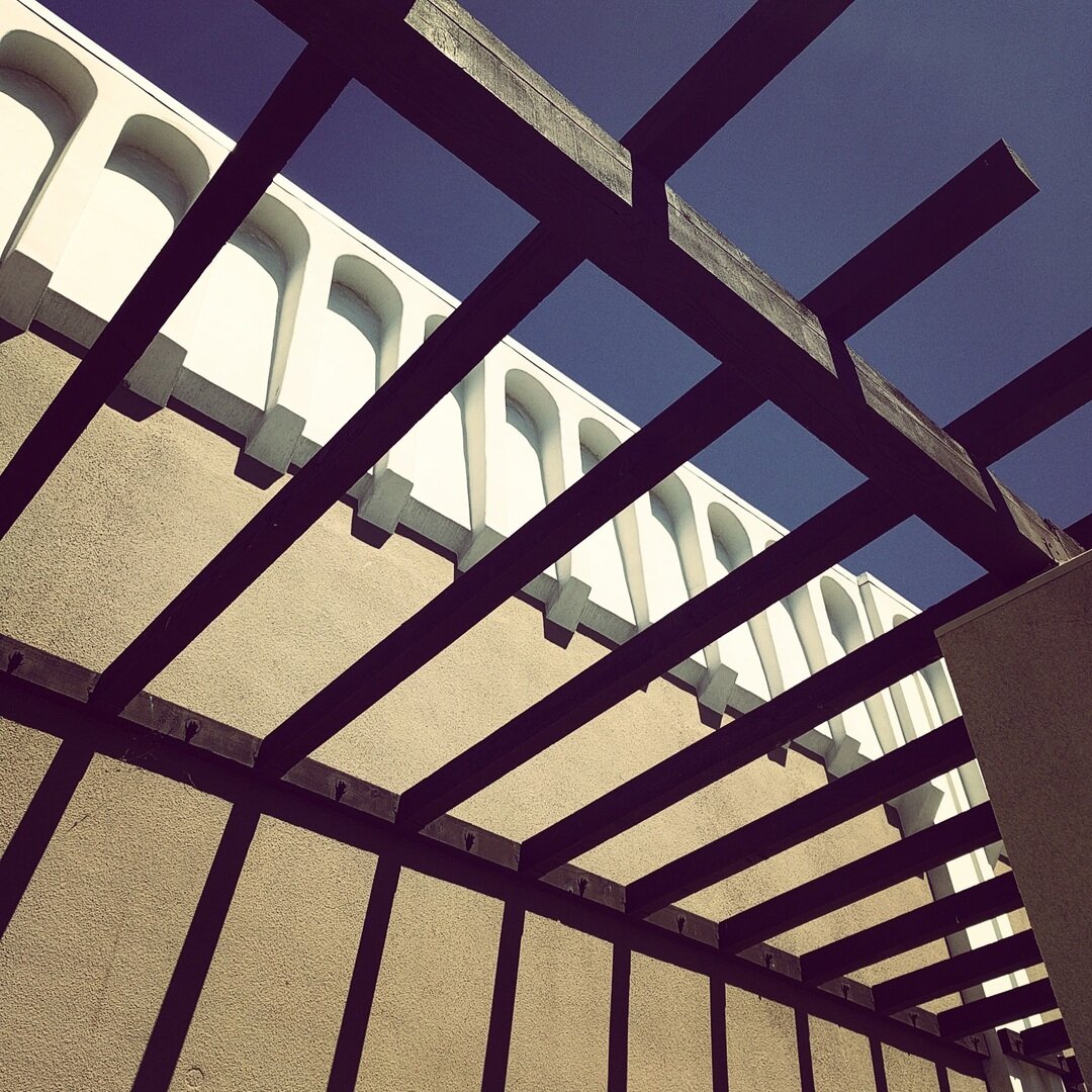 filtered photo of wood beams, San José, California